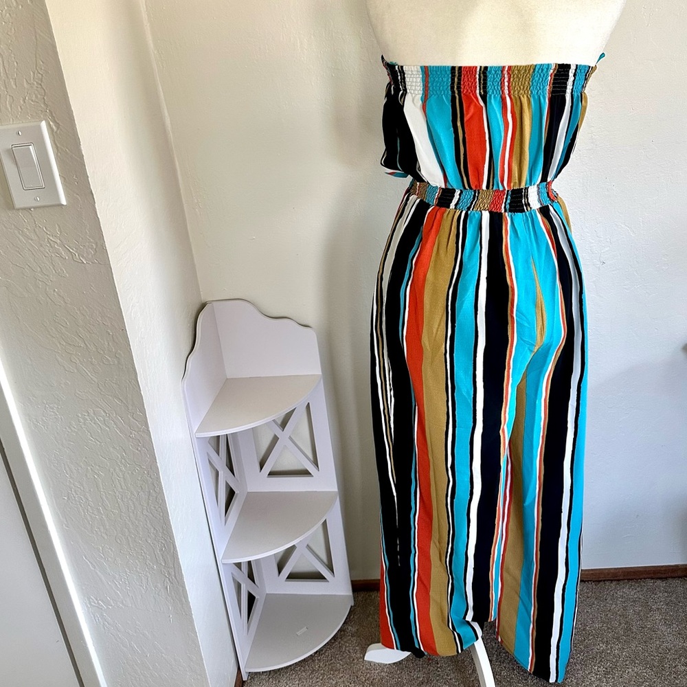 Striped multicolor jumpsuit - Picture 3 of 5